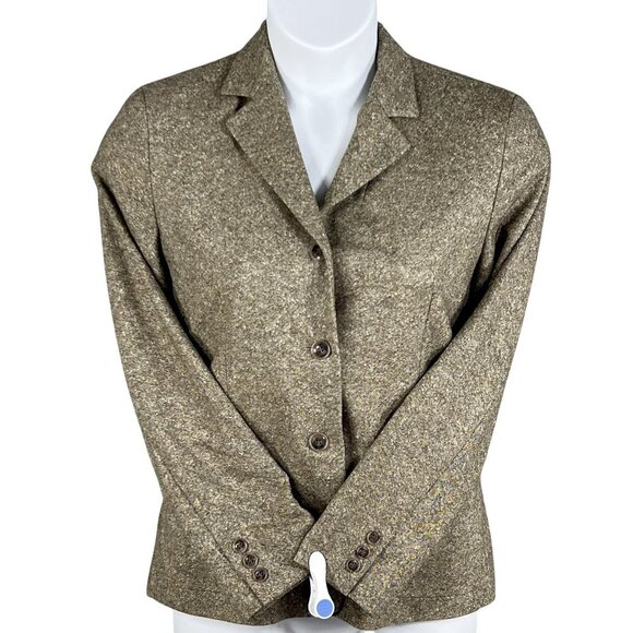 Brooks Brothers Womens 8 Wool Silk Blend Blazer USA Made Quiet Luxury Minimalist - Picture 4 of 15